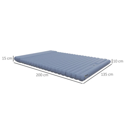 Nancy's Fontes Airbed - Built-in Air Pump - 2 Person - Blue - ± 200 x 135 x 10 cm