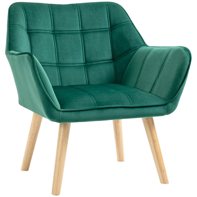 Nancy's Cerejais Fauteuil - Stoel - Relax Stoel - Loungestoel - Groen - Fluweel