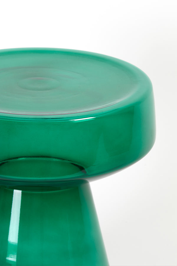 Nancy's Alentejo Side table - Side table - Green - Glass - ± Ø 35 x 45 cm