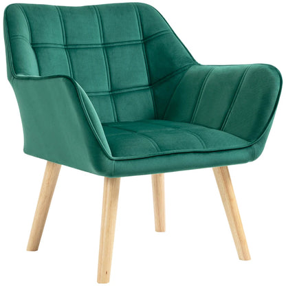 Nancy's Cerejais Fauteuil - Stoel - Relax Stoel - Loungestoel - Groen - Fluweel