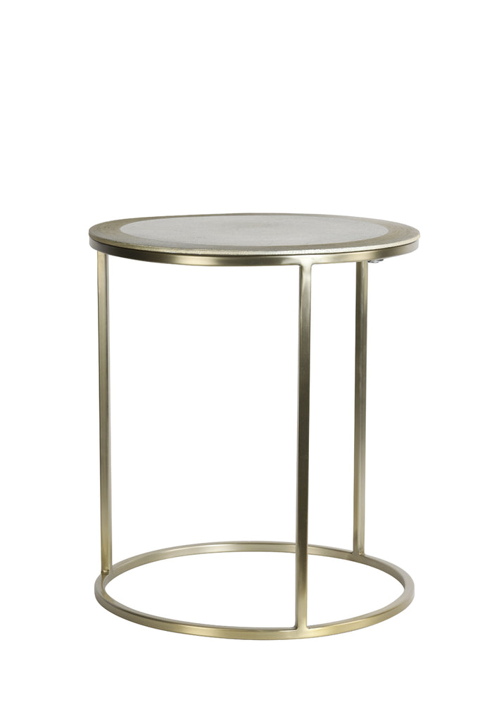 Nancy's Raposa Coffee Table Set - Side Tables - Set of 2 - Steel - Gold