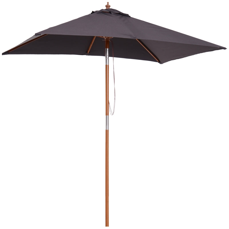 Nancy's Arvin Parasol - Tuinparasol - Zonwering - Opvouwbaar - Donkergrijs - 200 x 150 cm