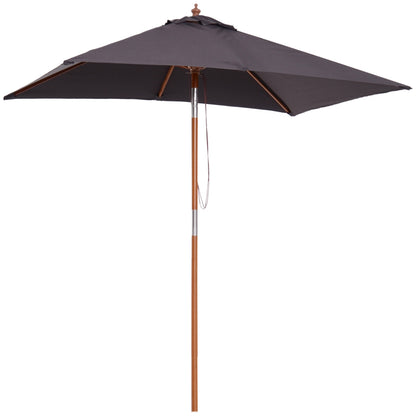 Nancy's Arvin Parasol - Tuinparasol - Zonwering - Opvouwbaar - Donkergrijs - 200 x 150 cm