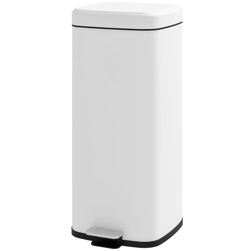 Nancy's Bisenti Pedal Bin - Waste Bin - Waste Bin - White - Steel / Plastic - 30L