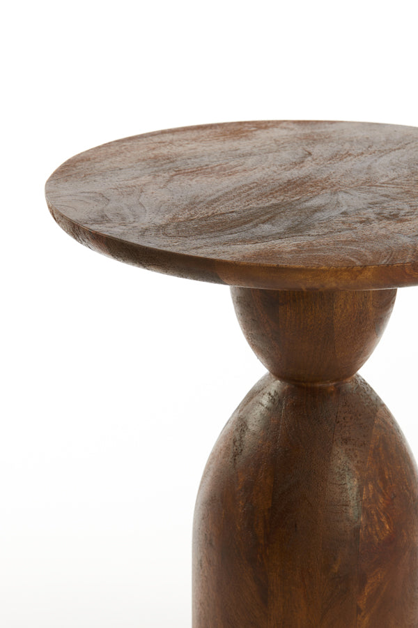 Nancy's Louredo Side table - Coffee table - Round - Mango wood - Brown - Ø 40x50 cm