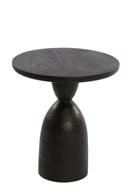 Nancy's Aranhema Side table - Coffee table - Round - Mango wood - Black - Ø 40 x 50 cm