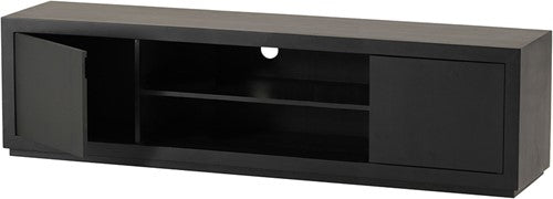 Nancy's Moura TV Meubel - TV Kast - TV dressoir - Zwart - Mangohout - ± 180 x 40 x 55 cm