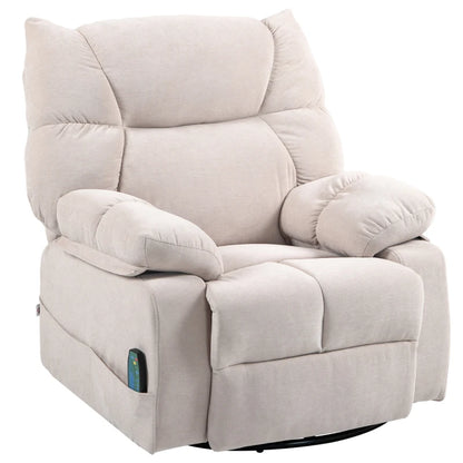 Nancy's Monte Relaxfauteuil - Relaxstoel - Elektrisch - Massagestoel - Draaibaar - Schommelfunctie - Beige