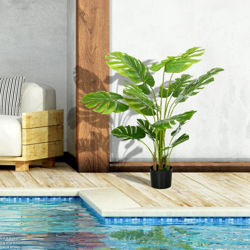 Nancy's Lamares Kunstplant - Kunstboom - Monstera Deliciosa - 120 cm hoog