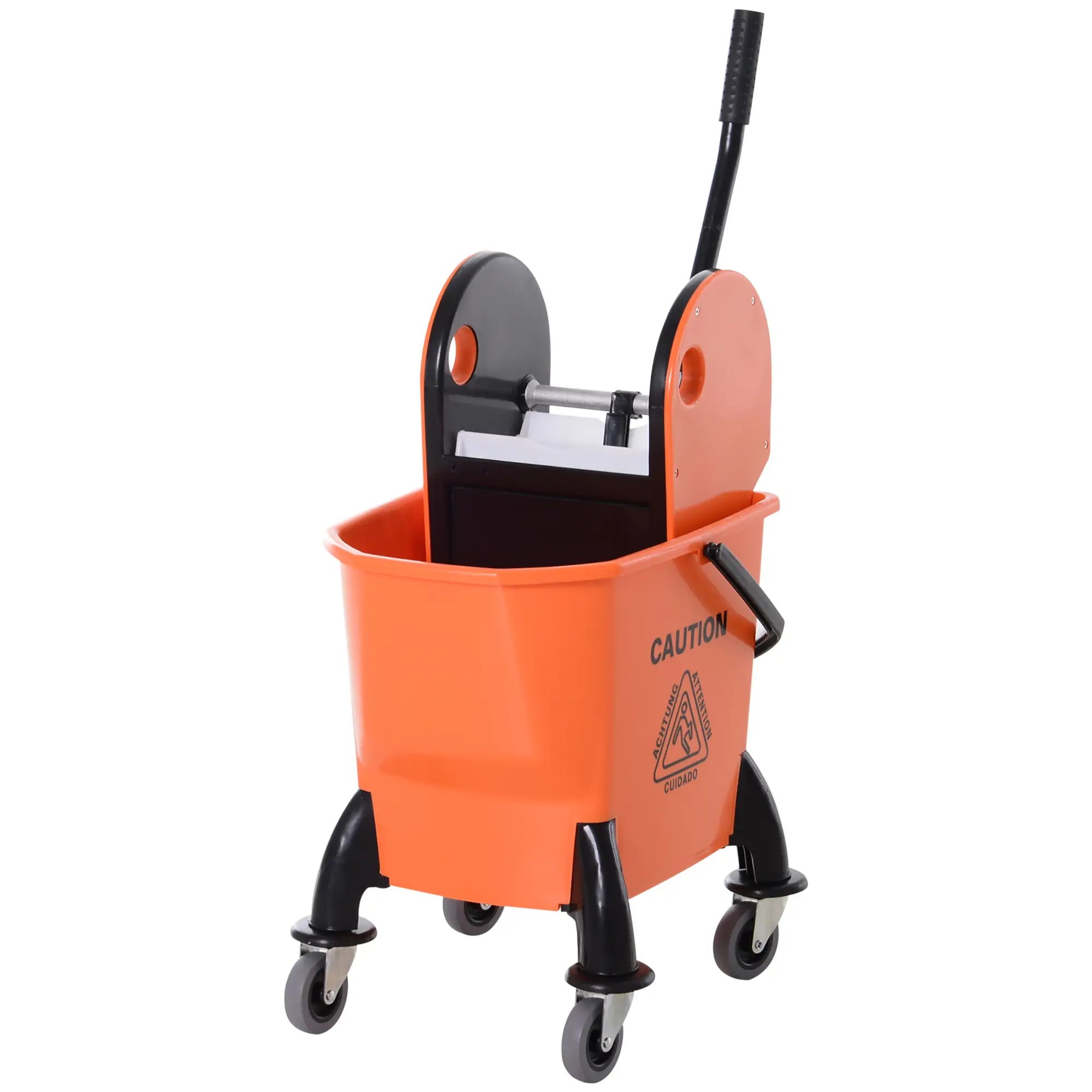 Nancy's Canzano Schoonmaakwagen - Schoonmaakkar - Schoonmaakemmer - Dweilemmer - Oranje - 26 Liter