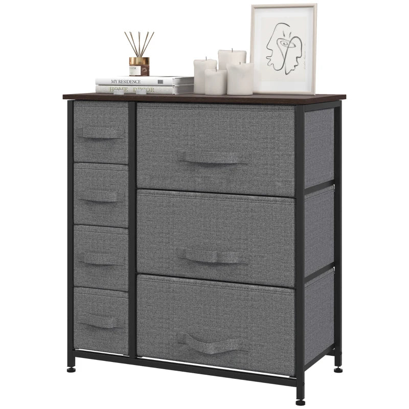 Nancy's Allano Chest of Drawers - Dresser - Sideboard - Storage Cabinet - Grey - ± 65 x 30 x 70 cm