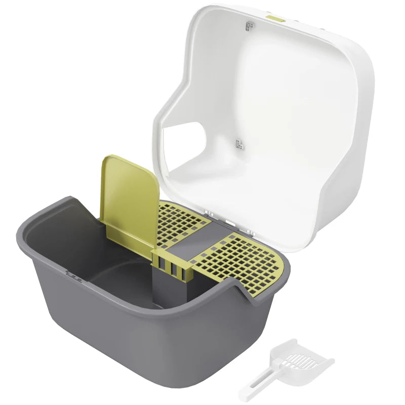 Nancy's Montalvo Kattenbak - Katten wc - Katten Toilet - Roomwit - ± 50 x 50 x 40 cm