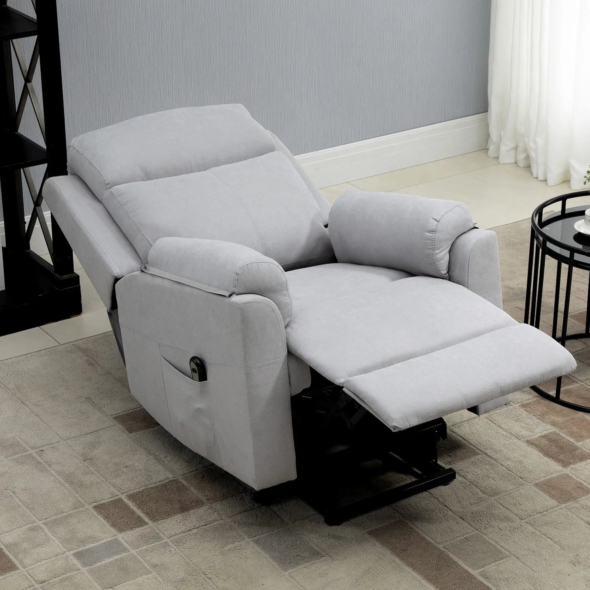 Nancy's Lagoaca Sta op stoel - Opsta stoel - Seniorenstoel - Relaxfauteuil - Ergonomisch - Grijs