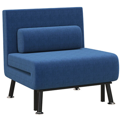 Nancy's Valongo Logeerbed - Bedfauteuil - Opklapbaar - Blauw - 180 x 75 x 25 cm