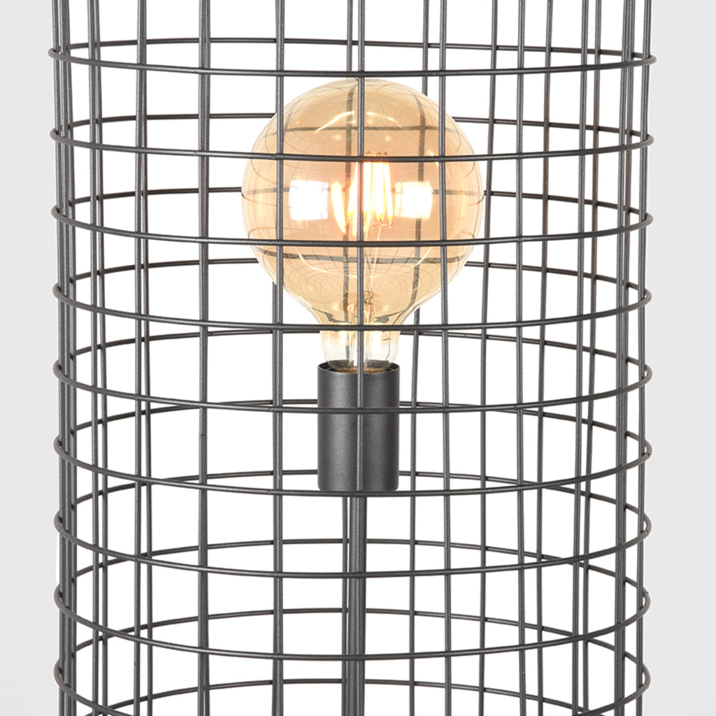 LABEL51 Vloerlamp Solido Industrieel Zwart - Metaal - 31x31x146 cm