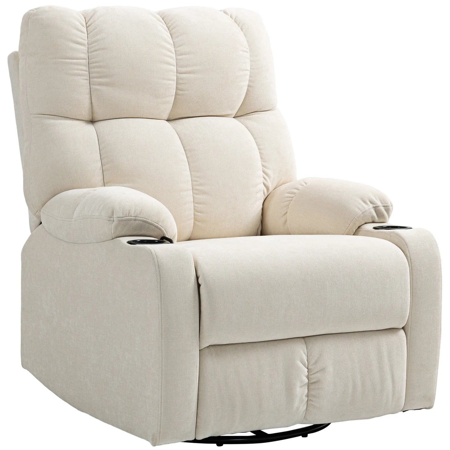 Nancy's Mozelos Relaxfauteil - Loungestoel - Relaxstoel - Beige - Linnen