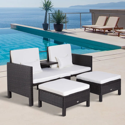 Nancy's Hutson Cay 3-delige Loungeset - Tuinset - Loungemeubel - Rotan