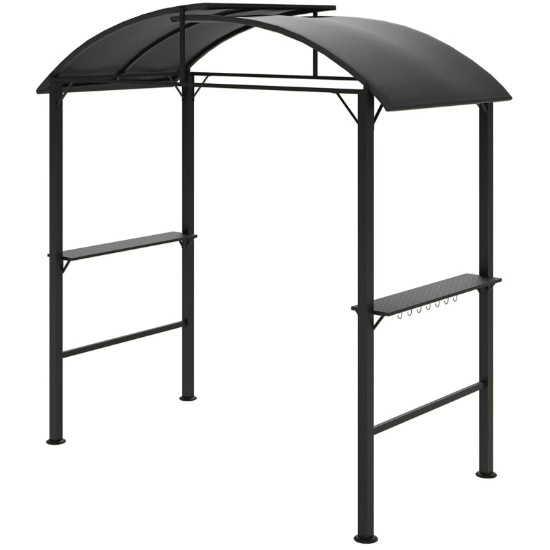 Nancy's Abriola Bbq overkapping - Barbecue Paviljoen - Bbq afdak - Grijs - Staal - ± 230 x 110 x 235 cm