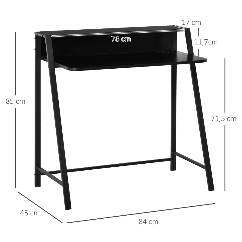 Nancy's Armeno Bureau - Computertafel - Laptoptafel - Zwart - MDF / Staal - ± 85 x 45 x 85 cm