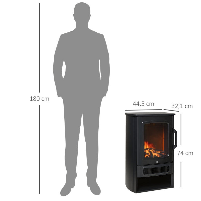 Nancy's Caton Elektrische Haard - Elektrische Verwarming - Vlameffect - 1000 W/2000 W