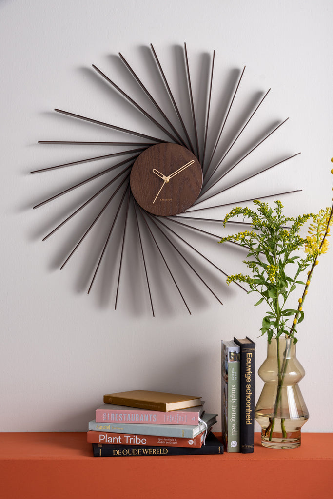 Nancy's Graca Wall Clock - Brown - Wood Veneer - Ø 68 cm