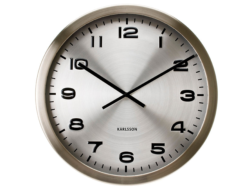 Nancy's Faial Wall Clock - Silver - Steel - Ø 50 cm