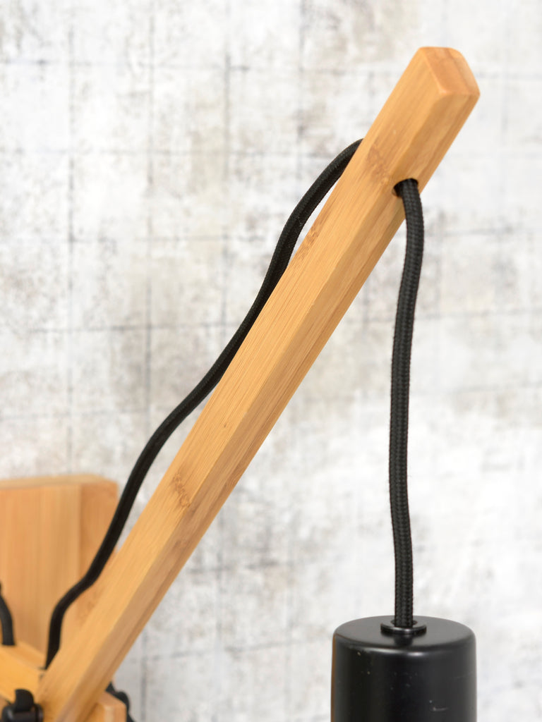 Nancy's Fazenda Wandlamp - Zwart / Naturel - Bamboe - 40 x 15 cm