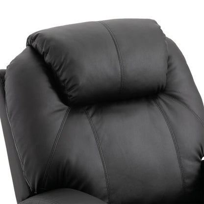 Nancy's Alicudi Massagestoel - Relaxstoel - Relaxfauteuil - Verstelbare Rugleuning - Zwart - Kunstleer