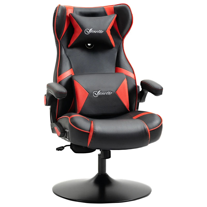 Nancy's Andria Gaming Chair - Chaise de jeu - Avec haut-parleurs Bluetooth - Hauteur réglable - Rotatif - Rouge / Noir