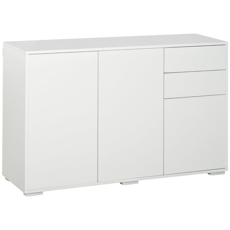 Nancy's Agugliano Commode - Dressoir - Sideboard - Opbergkast - Hoogglans Wit - ± 120 x 35 x 75 cm