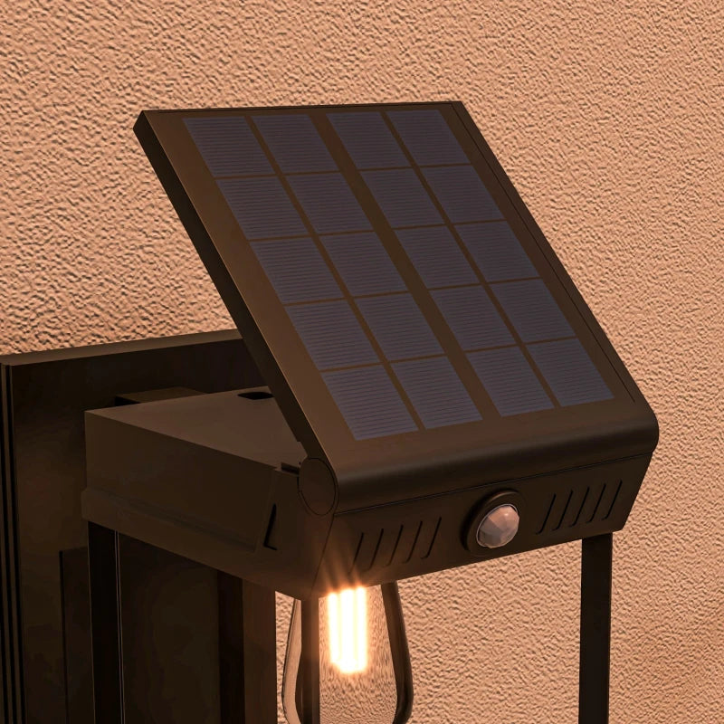 Éclairage de jardin Nancy's Bismula - Lampe de jardin - Énergie solaire - Avec détecteur de mouvement - Noir