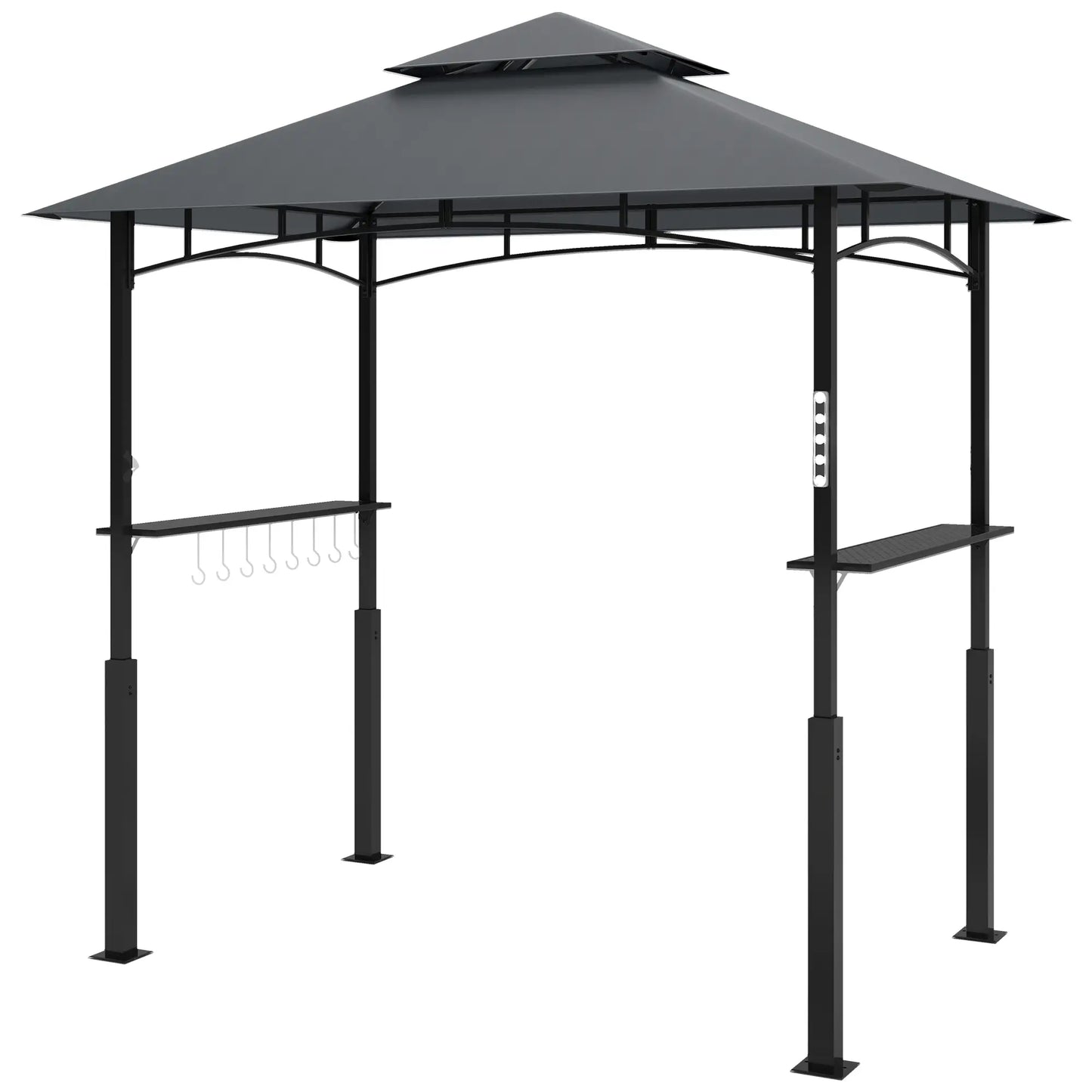 Nancy's Caianello Bbq Overkapping - Barbecue Paviljoen - Bbq afdak - Grijs - ± 240 x 150 x 250 cm