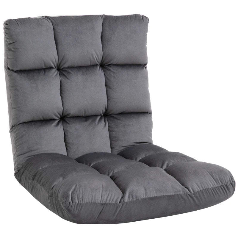 Pouf Nancy's Alcamo avec fonction de couchage - Coussin d'assise - 13 positions réglables - Gris foncé