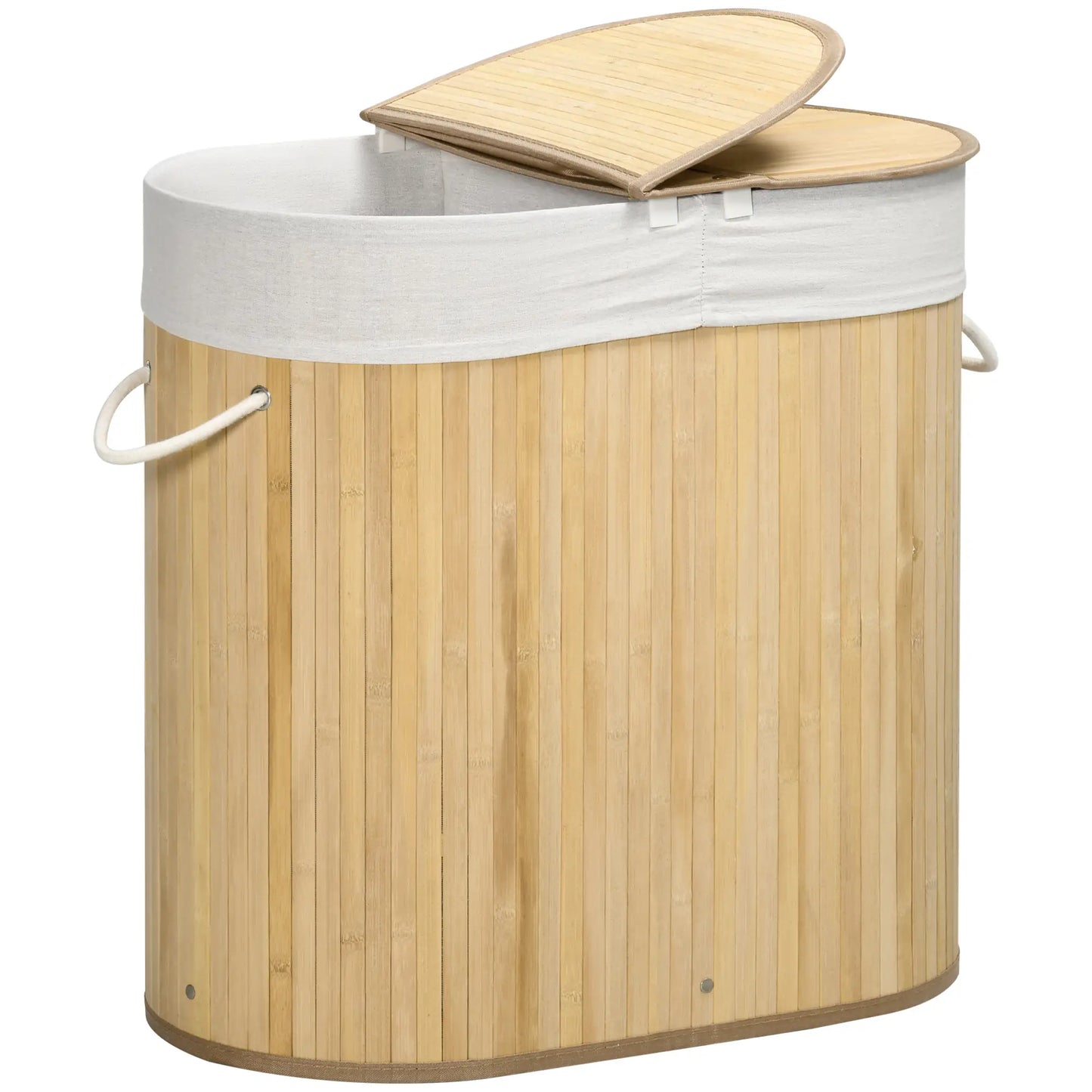 Nancy's Oriola Wasmand - Wasbox - Wassorteerder - Natuurlijk - Bamboe / Katoen - 100L