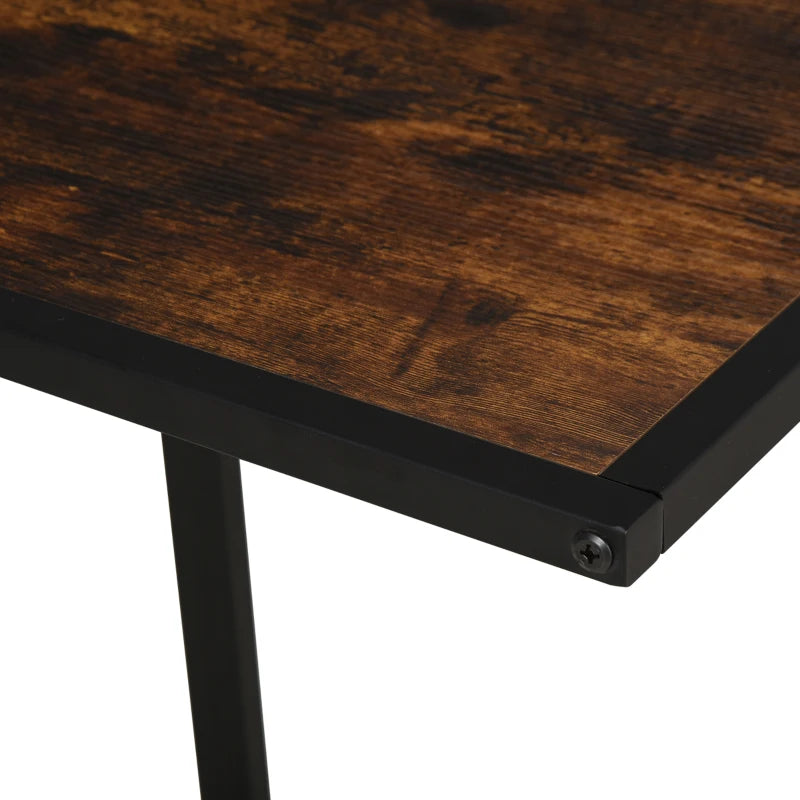 Nancy's Amorim Side table - Laptop table - Rectangular - Brown / Black - MDF / Steel - ± 40 x 50 x 65 cm