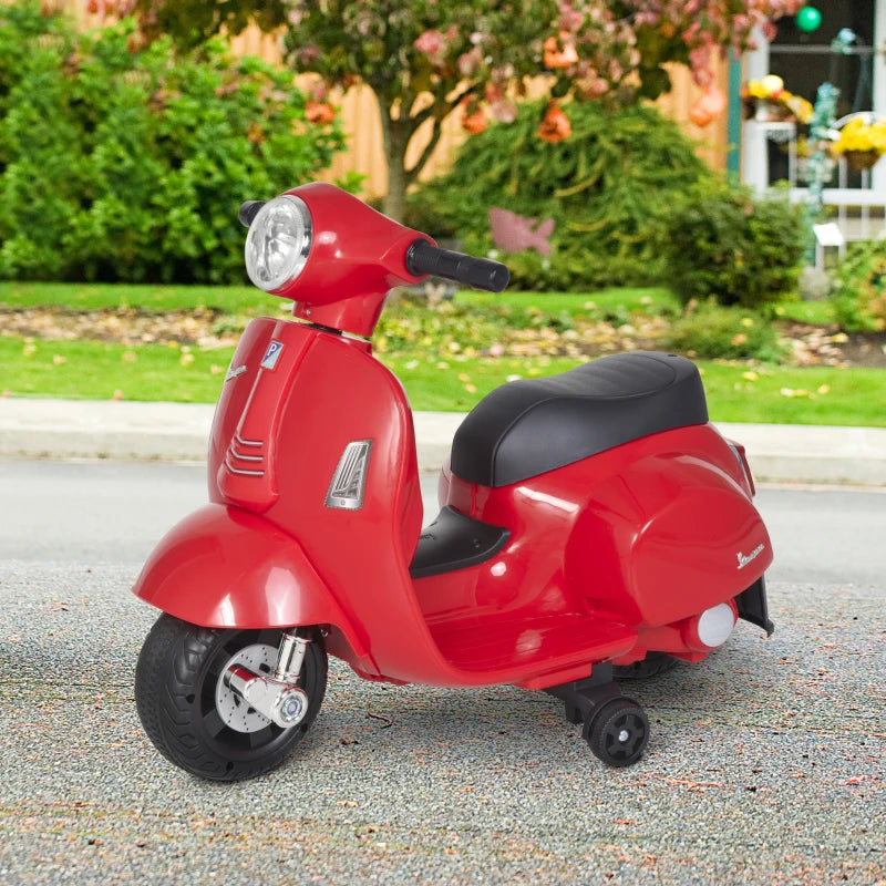 Nancy's Fleur Elektrische Kinderscooter - Vespa voor Kinderen - Kindermotor - Licht / Claxon - Rood