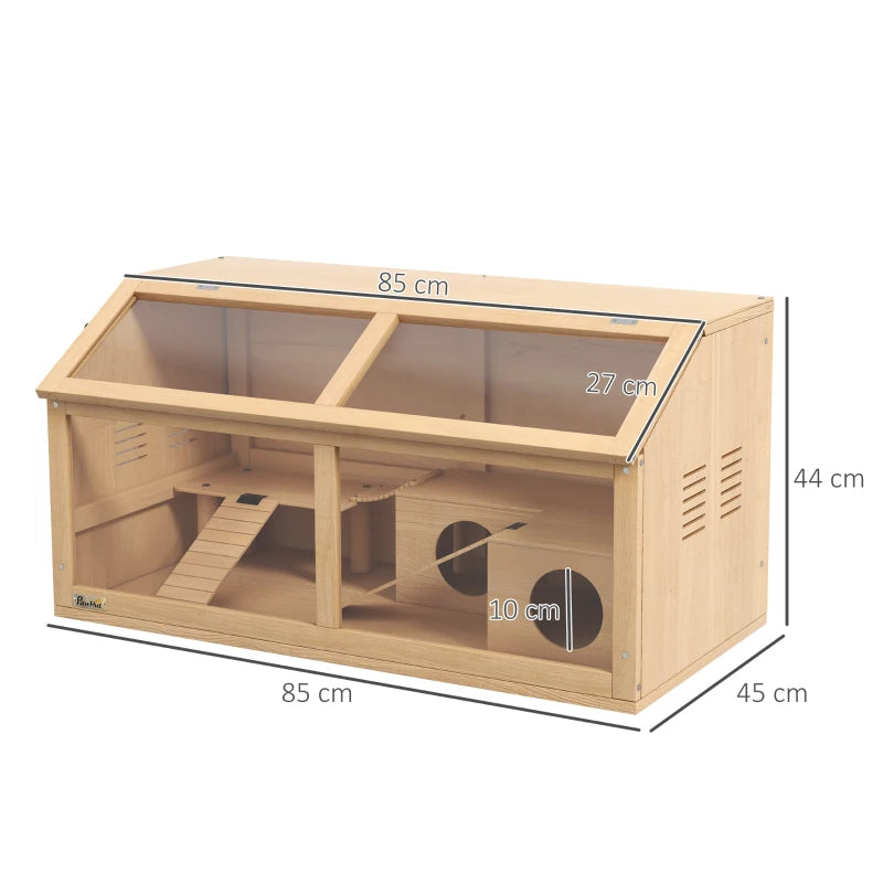 Nancy's Carregado Dierenverblijf - Dierenhok - Dierenkooi - Knaagdierenkooi - Dennenhout - ± 85 x 45 x 45 cm