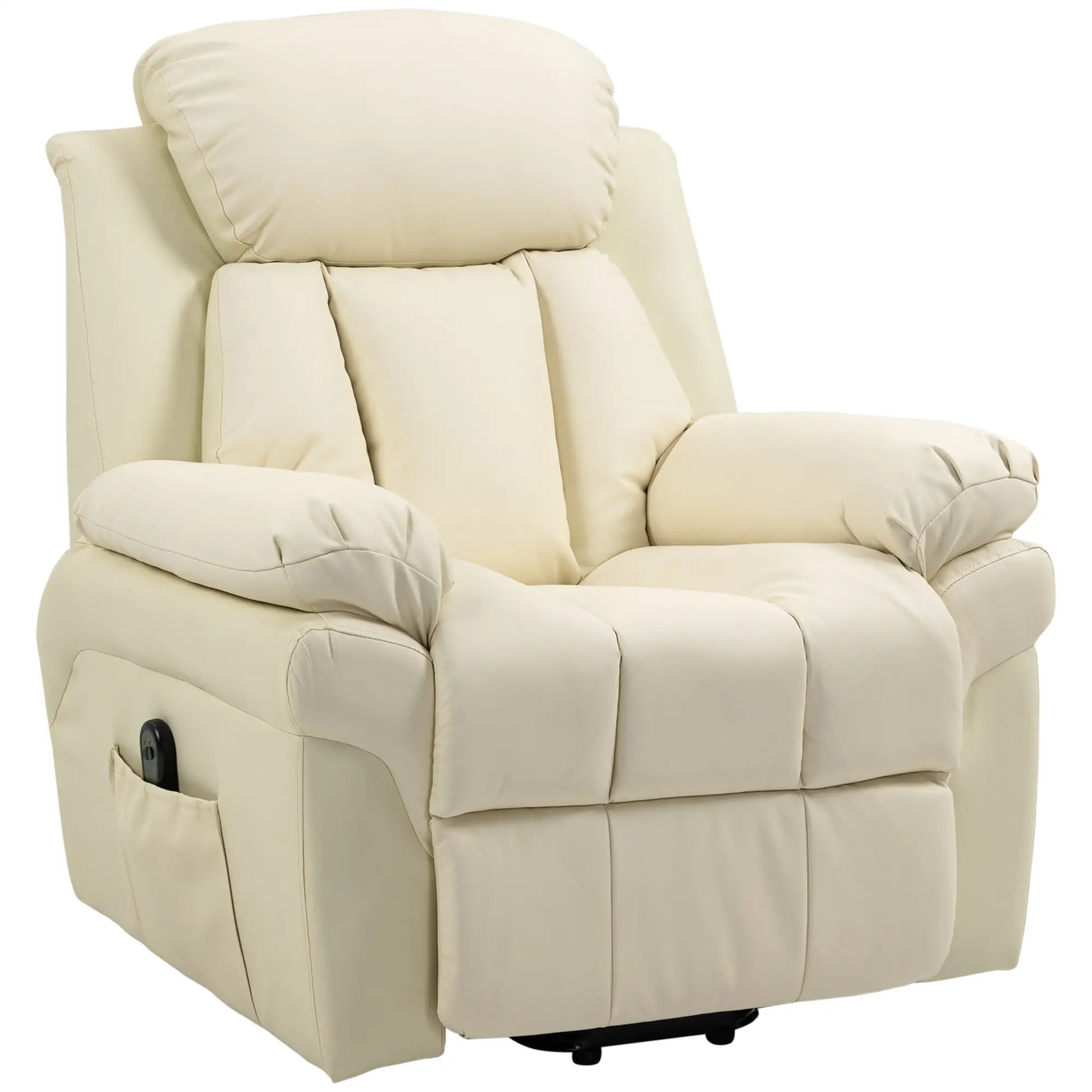 Nancy's Orca Sta op stoel - Opsta stoel - Seniorenstoel - Relaxfauteuil - Beige - Kunstleer