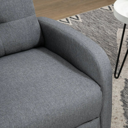 Nancy's Gemieira Relaxfauteuil - Relaxstoel - Loungestoel - Verstelbaar - Grijs - Linnen