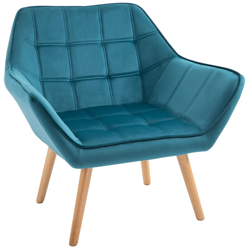 Nancy's Cerejais Fauteuil - Stoel - Relax Stoel - Loungestoel - Blauw - Fluweel