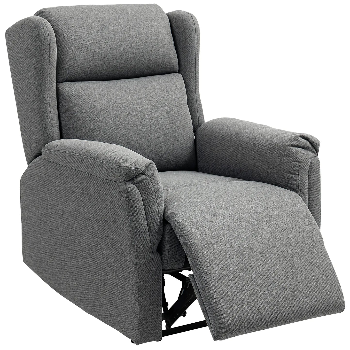 Nancy's Gondufe Relaxfauteuil - Relaxstoel - Loungestoel - Verstelbaar - Grijs - Katoen/Linnen