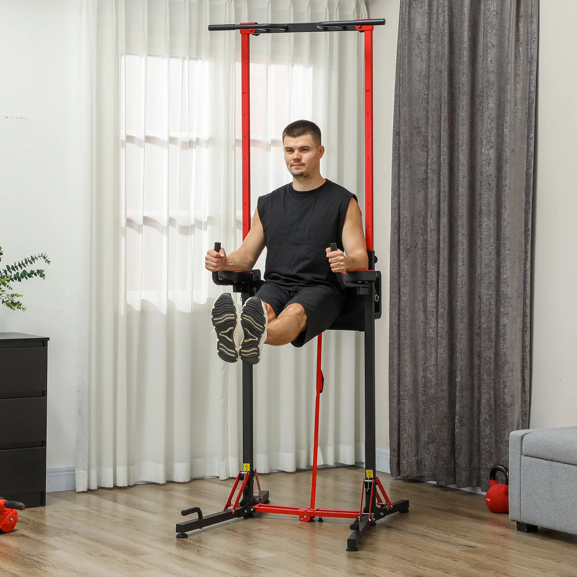 Nancy's Margarida Pull Up Station - Krachtstation - Krachttoren - Trainingsrek - Fitnessrek - In Hoogte Verstelbaar