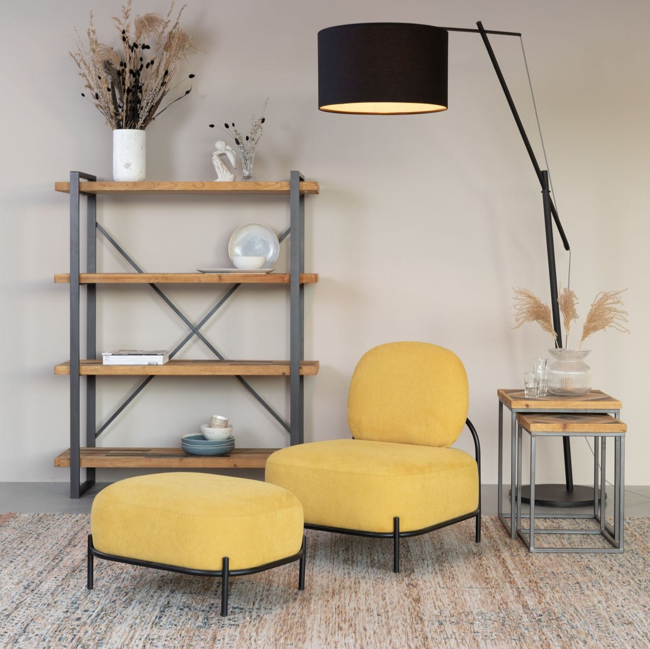 Nancy's Crestwood Armchair - Lounge Chair - Relax Chair - Yellow - 71.5 cm x 66 cm x 77 cm