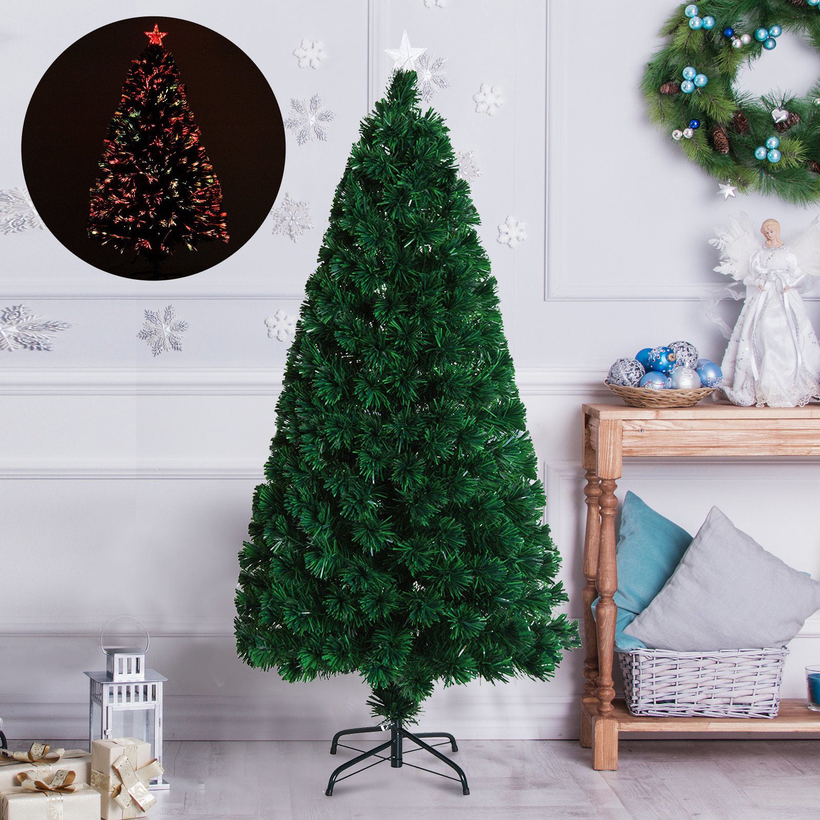 Nancy's Salmond Kerstboom - Groen - Metaal, Pvc - Ø60 x H120 cm