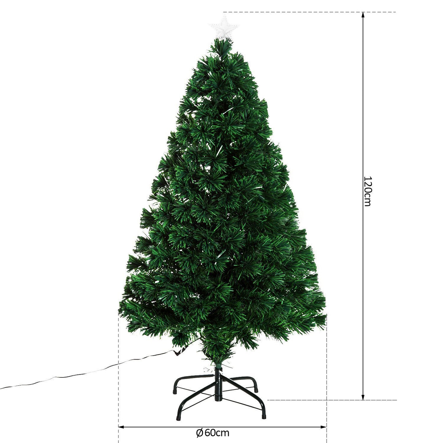 Nancy's Salmond Kerstboom - Groen - Metaal, Pvc - Ø60 x H120 cm