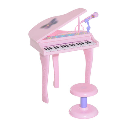 Nancy's Bomba Kinderpiano - Mini Piano - Speel Muziekinstrument - LED-Lampjes - Roze