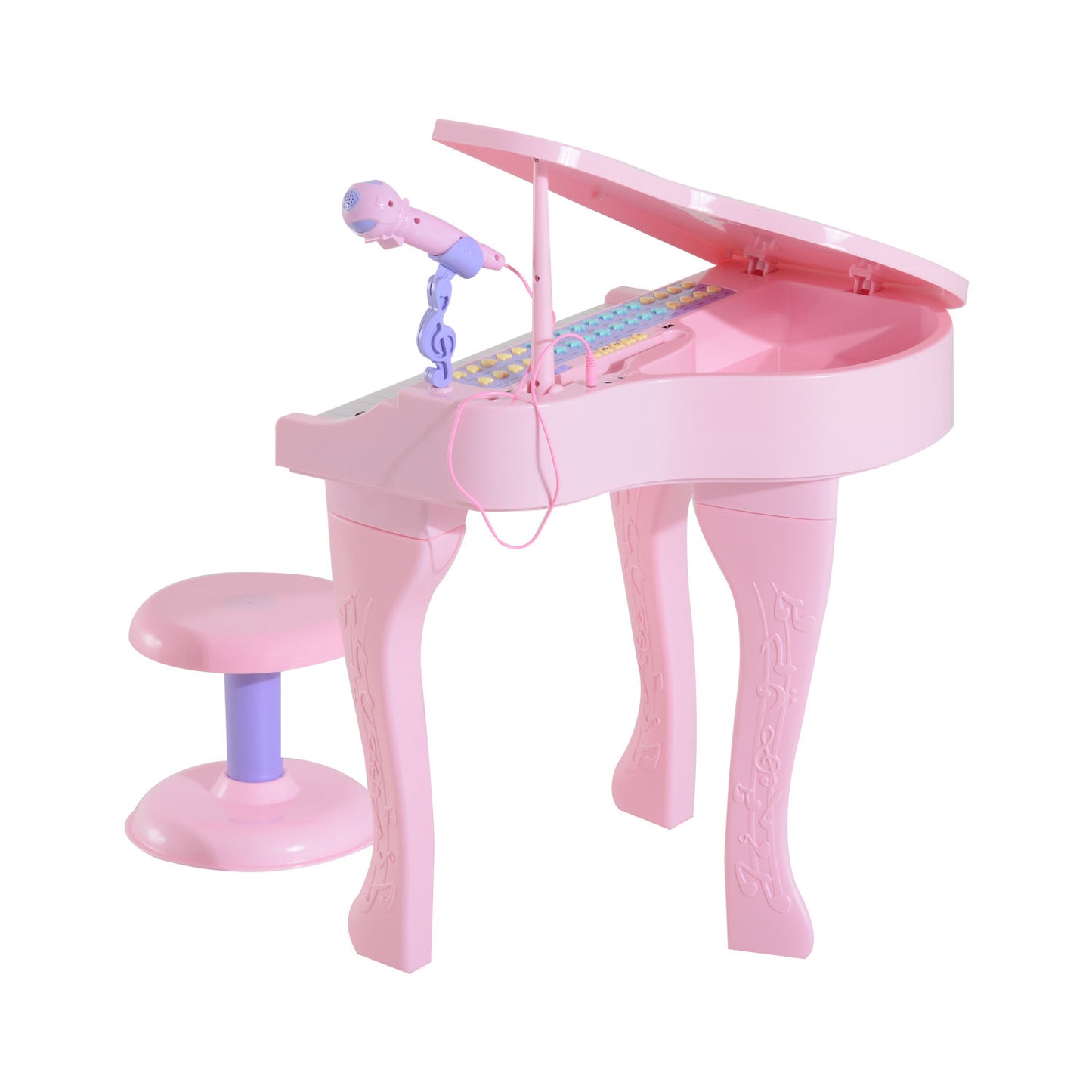 Nancy's Bomba Kinderpiano - Mini Piano - Speel Muziekinstrument - LED-Lampjes - Roze