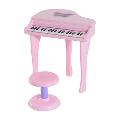 Nancy's Bomba Kinderpiano - Mini Piano - Speel Muziekinstrument - LED-Lampjes - Roze