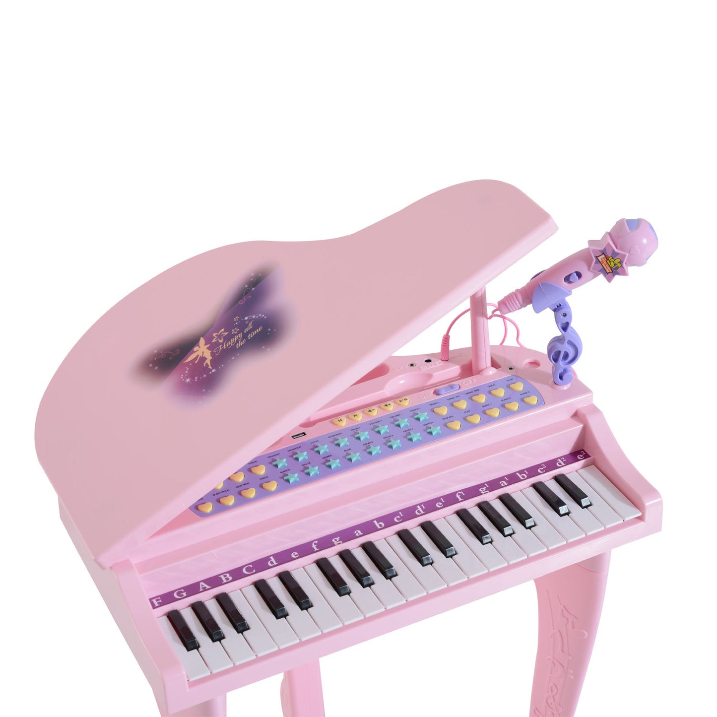 Nancy's Bomba Kinderpiano - Mini Piano - Speel Muziekinstrument - LED-Lampjes - Roze