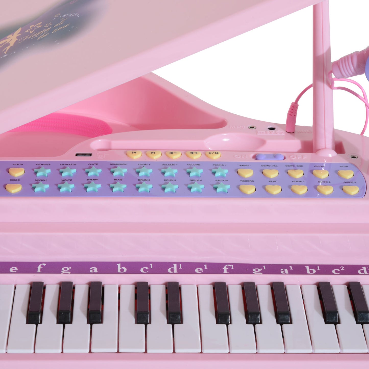 Nancy's Bomba Kinderpiano - Mini Piano - Speel Muziekinstrument - LED-Lampjes - Roze